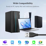 USB Headset with Microphone for PC, Wired USB Headphones with ENC Dual Noise Cancelling Microphone, Computer Headset for PC Laptop Mac Skype Zoom