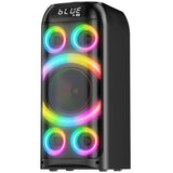 Bluetooth Speaker, 160W Peak Powerful Loud Stereo Sound Deep Bass Wireless Boombox Portable Large Speakers with Subwoofer TWS Pairing Dynamic LED