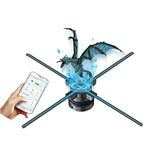 3D Hologramfan, 25.6 Hologramfan Projector Hd Led Holographic Christmas Tree Advertising Display With Remote,Bluetooth,Splicing,1500+ Video Library For Business Store Signs,Bar,Party,Halloween