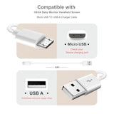 5V Micro Usb Charger Power Cord For Eufy, Vava, V-Tech, Motorola Baby Monitors (5Ft) - Compatible With Camera & Screen