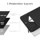 13-Inch Laptop Sleeve Case For 2025-2022 Macbook Air 13.6 Inch With M4 M3 M2 Chip (A3240/A3113/A2681) Accessory Travelling Carrying Bag Water-Resistant Simple Cover Case (Black)