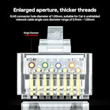 Cat6 Rj45 Connectors, Cat 6 2-Piece Rj 45 Ends, Utp 8P8C Ethernet Connector Pl