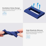 Silicone Carrying Case For Samsung T7 Shield Portable Ssd 1Tb 2Tb 4Tb External Solid State Drive, Soft Silicone Case Protective Cover Sleeve Skin For T7 Shield Ssd, With Lanyard, Blue