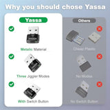 Mouse Jiggler, Undetectable, Usb Mouse Mover With Switch Button, Automatic Jiggler With 3 Jiggle Modes, Safe, Secure, Keep Computer/Laptop Awake, Black