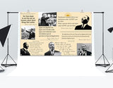 Martin Luther King Jr. Day Photo Booth Backdrop for Bulletin Board Decorations History Famous Quote MLK Day Decor Inspiration School Classroom Wall Decor (5.9×3.6ft)