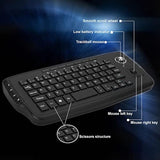 Docooler Trackball Mouse Keyboard, 2.4GHz Wireless Trackball Mouse Keyboartd Combo, Plug and Play, Mini Keyboard with Trackball Mouse Scroll Wheel for PC, Android Tv Box, Remote Controller - Black