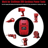 For Dewalt For Milwaukee For M18 To For Carftsman 20V Battery Adapter, Convert For Dewalt 20V 60V And For Milwaukee 18V Battery To Work For Craftsman V20 Tools