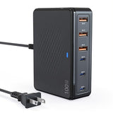 100W USB-C Charging Station, 6-Port GaN III Desktop Hub (30W Max Per Port), Compatible with iPhone 17, 16, 15, iPad, MacBook Air & Samsung Galaxy -