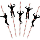 Bachelorette Naughty Straws, Stripper Pole Dancer Straw,24Pcs Bachelorette Party Naughty Nye Paper Straw For Hens Girls Night Adults,Dancing Men Confetti Thick Straws Ladies Bridal Shower Decoration