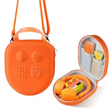 Hard Travel Case Compatible With Yoto Mini (2024 Edition) & Accessories, Carrying Case With Shoulder Strap Holds Kids Audio Music Player, Headphones & Up To 120 Audiobook Cards, Orange