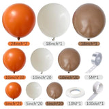 Fall Balloon Arch Kit: Orange, Brown & Sand White - Thanksgiving Decor