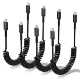 Usb Type C Cable Fast Charging, 4Pack Coiled Usb A To Usb C Charger Cord For Car, Usbc Fast Charger Cord For Phone/Android Auto/Iphone Samsung Galaxy/Carplay
