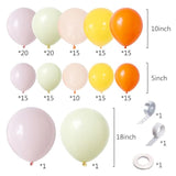160Pcs Pink Yellow Orange Balloon Garland Arch Kit, Macaron Pastel Pink And Yellow Latex Balloons For Baby In Bloom Birthday Boho Daisy Groovy Spring Party Decorations