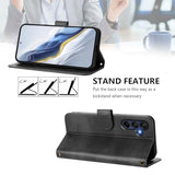 for Galaxy A17 5G Phone Case Wallet, Flip Leather TPU Cover with Card Holder Wrist Strap for A17 Phone (Black)