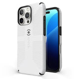 Speck CandyShell Grip Case - iPhone 16 Pro Slim MagSafe - White/Black