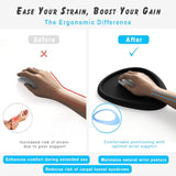 Neoflex Arc Ergonomic Mouse Pad With Gel Wrist Rest - Anti-Slip Desk Mat For Office & Gaming, Carpal Tunnel Support, Durable & Comfortable (Blue)