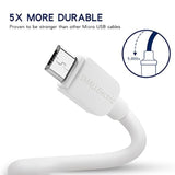 SMALLElectric Micro USB Cable (5-Pack, 6FT) Android Charger, Long Android Phone Charger Cord for Samsung Galaxy S7 S6 Edge J7 S5,Note 5 4,LG 4 K40 K20,MP3,Kindle,Tablet,White