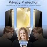 JETech Privacy Screen Protector for Samsung Galaxy S24 5G 6.2-Inch, Anti-Spy Tempered Glass Film, Fingerprint ID Compatible, 2-Pack