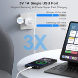 Usb Wall Charger,5V 1A Power Adapter,2Pack Fast Charging Block Charger Box Single Port Outlet Plug For Iphone 16E/16 Pro Max/16 Pro/16 Plus/16/15/14/13/12,Samsung Galaxy S25 Ultra/S24/A56/A36/A26/A16