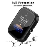 Screen Protector For Amazfit Bip 3/Pro, 2-Pack Hard Pc Bumper Full Face Cover Protective Case Accessories