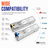 1-Piar 1.25G Sfp Module Single Mode With The Fiber Optic Port Sc/Upc Singlemode, Ddm 10Km, Compatible With Cisco Et Open Switch
