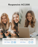 AC1300 WiFi USB 3.0 Adapter for PC, 5G/2.4G Dual Band Wireless Dongle for Laptop, USB 3.0, Compatible with Windows 7/8/8.1/10/11, Mac OS 10.5?10.13,