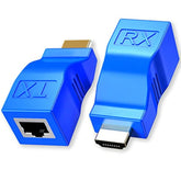 Hdmi Extender Over Cat5E/6 2-Pcs, Ethernet To Hdmi Rj45 Ethernet Network Adapt