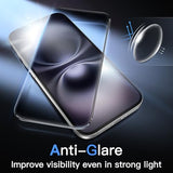 Matte Screen Protector for iPhone 16 6.1-Inch, Anti-Glare 9H Tempered Glass Film, Anti-Fingerprint, Smooth Touch, Easy Installation, Case-Friendly,