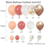 Blush Pink Balloon Garland Kit: Rose Gold, Peach & White Boho Decor
