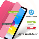 Moko For (A16) 11Th Generation Case 11 Inch 2025, 10Th Generation Case 10.9 Inch 2022, Slim Stand Hard Pc Translucent Back Shell Smart Cover, Support Touch Id, Auto Wake/Sleep, Persian Pink