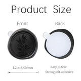 Black Wax Seal Stickers - Wedding Invitation Seal Stickers, 50 Pcs Self- Adhesive Wax Seals, Perfect For Invitation Cards, Envelopes Christmas Cards, Gift Wrapping, Party Menu Decor