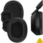 Geekria QuickFit Replacement Ear Pads for Sony WH-1000XM5 (WH1000XM5) Noise Canceling Headphones Ear Cushions, Repair Parts (Black)