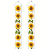 Sunflower Welcome Hanging Banners Spring Summer Porch Banners Flags Summer Door Banners Party Decorations Hanging Banner12 X 72Inches Seasonal Front Door Sign Decoration