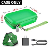 Travel Case For Ucomx For Nano/For Rtops/For Hicober/For Iseyyox 3 In 1 Wireless Charger, Foldable Magnetic Charging Station Storage Holder Bag For Fast Charge Pad Cable And Adapter, Green-Box Only