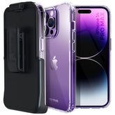 For Iphone 14 Pro Max Case With Belt Clip, Shockproof Protective Bumper & Slim Cover Holster Case With Clip, Not Yellowing Phone Case For Apple Iphone | Crystal Clear