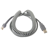 Symbol Ls2208 Usb Cable Usb A To Rj45 Coiled Spiral Extension Cable Barcode Scanner Ls1203 Ls4208 Ls4278 Ds6707 Ds6708 Usb Cable (10Ft,3M)