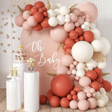 Orange Pink White Balloon Arch Kit: 155 Piece Party Decor