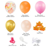 Little Pumpkin Balloon Arch Kit Pink Orange Balloons for Fall Baby Shower Wedding Party
