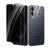 2+2 Pack for Galaxy S25 Edge Privacy Screen Protector with Camera Lens Protector, Anti Spy Tempered Glass, 9H Hardness, Scratch Resistant,