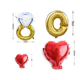 Will You Marry Me Letter Balloons Banner, 16Inch Gold Letter Foil Ball