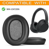 Wh-Ch720N Ear Pads Replacement - Ear Cushions Compatible With Compatible With Sony Wh-Ch720N Noise Canceling Wireless Headphones,Ear Pads With Softer Leather, Noise Isolation Foam (Black)
