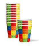 Building Blocks Birthday Party Supplies Set Plates Napkins Cups Tableware Kit For 16