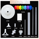 Balloon Column Kit Set Of 2 With Balloons Included - Balloon Stand With Base, And Pole,Balloon Tower Backdrop Decoration For Wedding, Baby Shower, Birthday Party, Or Bachelorette Parties (Rainbow)