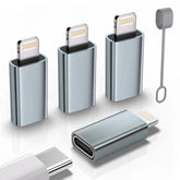 Usb C Type C To Lightning Adapter ?4 Pack? 1.8-2.2A 15W Fast Charging Support Data Sync,Lightning To Usb Type C Cable Adapter For Iphone/Ipad/For Airpods,With Anti-Lost Loop,Not For Audio/Otg