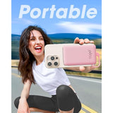 Portable Charger Power Bank, Ultra Small 5000Mah Battery Pack With Built-In Foldable Ac Wall Plug And Cables, Usb C Cell Phone External Battery Charger Compatible With Iphone And Android Devices