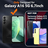 For Samsung Galaxy A16 5G 3-In-1 Case With Screen Protector,For Samsung Galaxy A16 5G Phone Case Full Body Protection,Hard Pc Bumper & Silicone Back Military Grade Cover. (Clear)