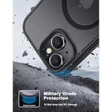 Magnetic For 15 Case Drop Resistant Matte Skin Feeling Back Cover Shockproof Slim Fit For 15 Phone Case?Matte Black