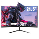 24.5 Inch Fhd (1920X1080) 120Hz Curved Gaming Monitor, 3000R Curvature Va Panel, 1Ms Mprt, Amd Freesync, Ultra-Thin Bezel, Eye Care, For Esports,Pc