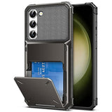 Samsung S23 Case Wallet with 5 Credit Card Holder, 6.1 in Gunmetal