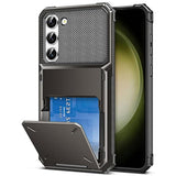 For Samsung S23 Case Wallet 5 Credit Card Holder Slot Flip Cover Galaxy S23 Wallet Case Back Pocket Dual Layer Protective Hard Shell Tpu Rubber Bumper For Samsung Galaxy S23 6.1 Bronze Gunmetal